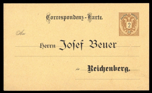 1883, Österreich, P 43, Brief