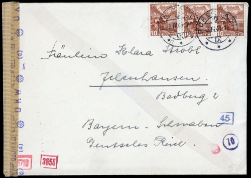 1944, Schweiz, 363 b (3), Brief