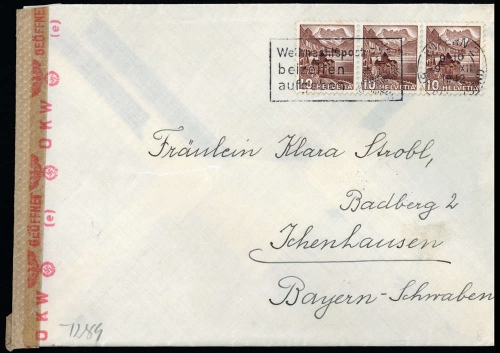 1942, Schweiz, 363 a (3), Brief