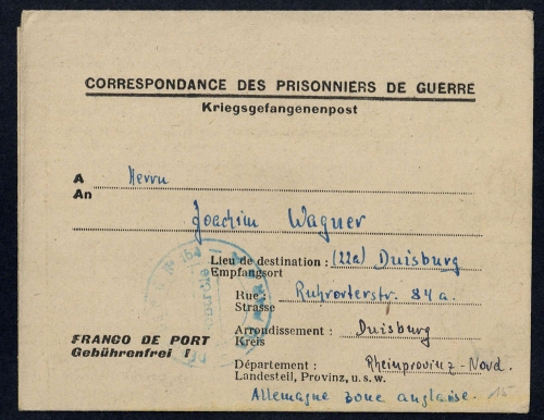 1948, Sowjetische Zone, Brief