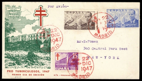 1947, Spanien, 44, 824-25, Brief