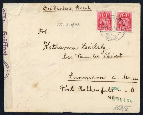 1942, Ungarn, 672 (2), Brief