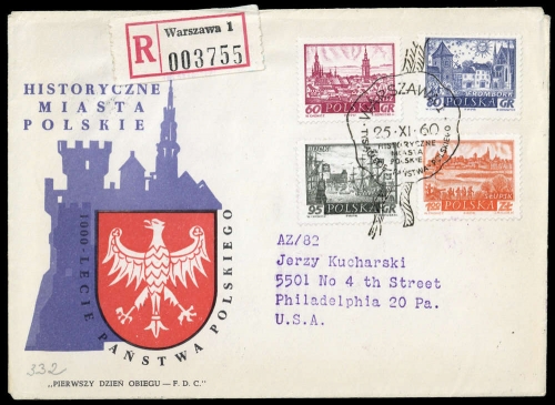 1960, Polen, 1193-96 u.a., Brief