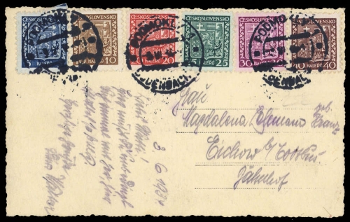 1934, Tschechoslowakei, 279 u.a., Brief