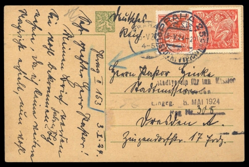 1924, Tschechoslowakei, 167 u. 202, Brief