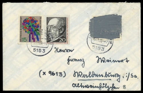 1965, Bundesrepublik Deutschland, 463, 475 u. 479, Brief