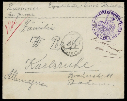 1915, Frankreich, Brief