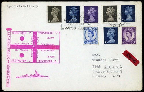 1971, Grossbritannien, 263 u.a., Brief
