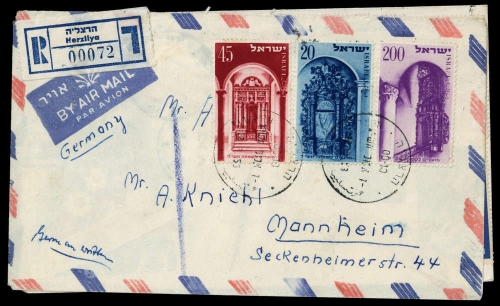 1951, Israel, 63-65 u. 89-91, Brief