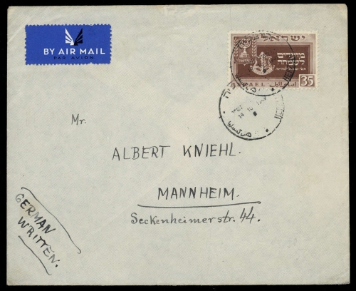 1949, Israel, 21, Brief