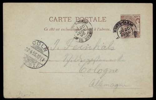 1895, Monaco, P 7, Brief