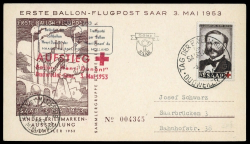 1953, Saar, 343, Brief