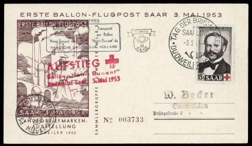 1953, Saar, 343, Brief