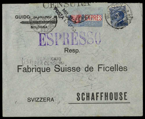 1916, Italien, 90 u.93, Brief