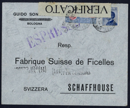 1917, Italien, 90 u.93, Brief