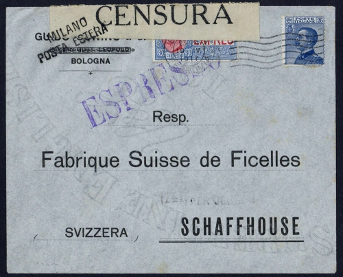 1917, Italien, 90 u.93, Brief