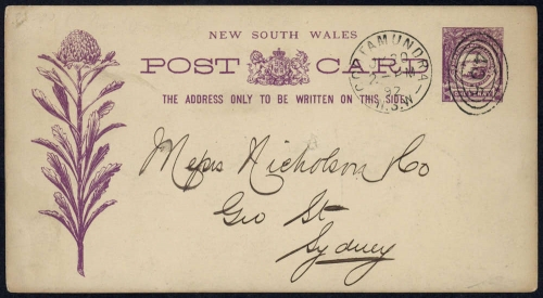 1892, Neusuedwales, Brief