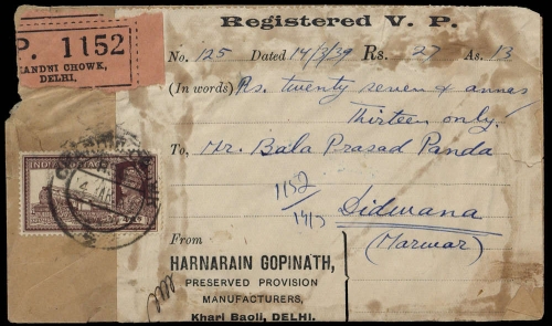1939, Indien, 154, Brief