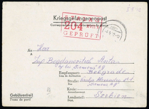 1942, Deutsches Reich, Brief