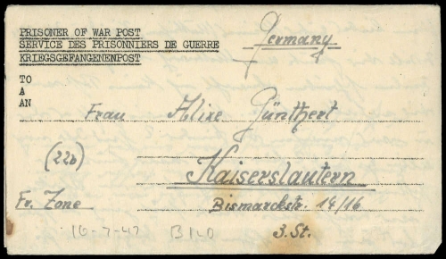 1947, Deutsches Reich, Brief