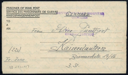 1947, Deutsches Reich, Brief