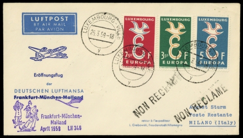 1959, Luftfahrt,Flugpost,Lufthansa, Brief