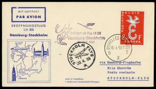 1959, Luftfahrt,Flugpost,Lufthansa, Brief