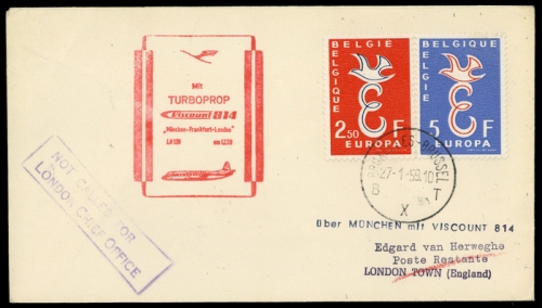 1959, Luftfahrt,Flugpost,Lufthansa, Brief