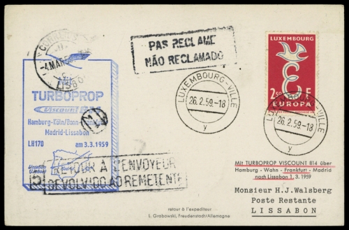 1959, Luftfahrt,Flugpost,Lufthansa, Brief