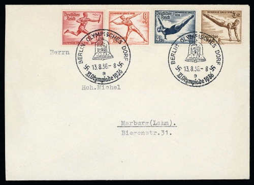 Sport u. Spiel,Olympia Berlin 1936,Sonderstempel, Brief