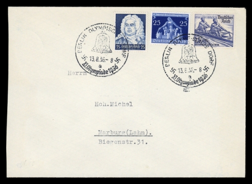 Sport u. Spiel,Olympia Berlin 1936,Sonderstempel, Brief