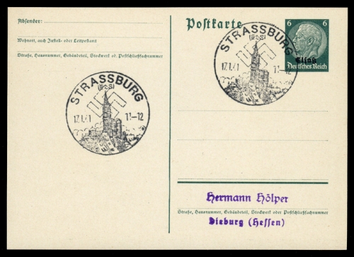 Deutsche Besetzung II. WK Elsass, Brief