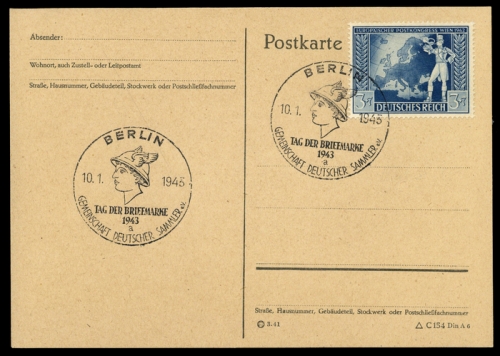 Postgeschichte,Tag der Briefmarke,Deutschland bis 1945, Brief