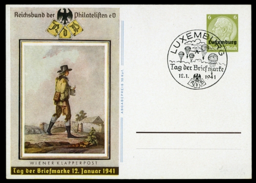 1941, Deutsche Besetzung II. WK Luxemburg, P 4, Brief