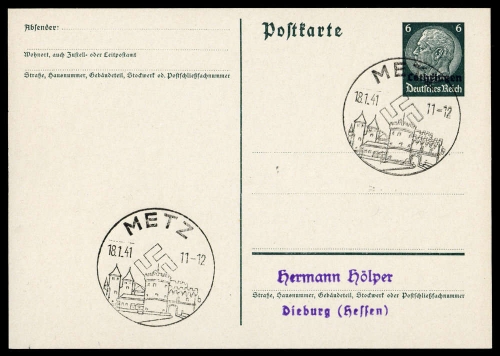 Deutsche Besetzung II. WK Lothringen, Brief