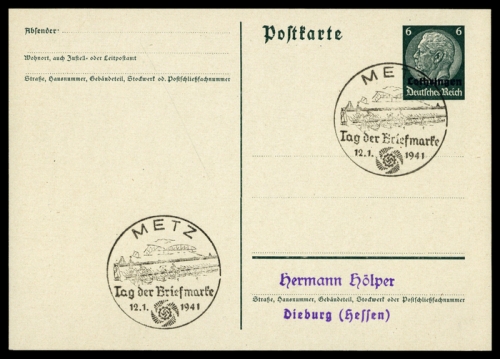 Deutsche Besetzung II. WK Lothringen, Brief