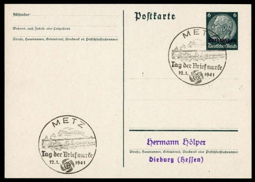 Deutsche Besetzung II. WK Lothringen, Brief