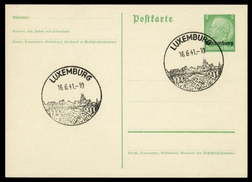 Deutsche Besetzung II. WK Luxemburg, Brief