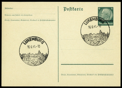Deutsche Besetzung II. WK Luxemburg, P 2, Brief