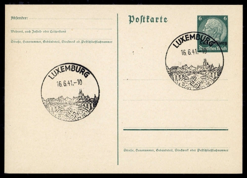 Deutsche Besetzung II. WK Luxemburg, P 2, Brief