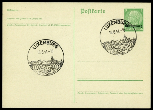 Deutsche Besetzung II. WK Luxemburg, P 2, Brief
