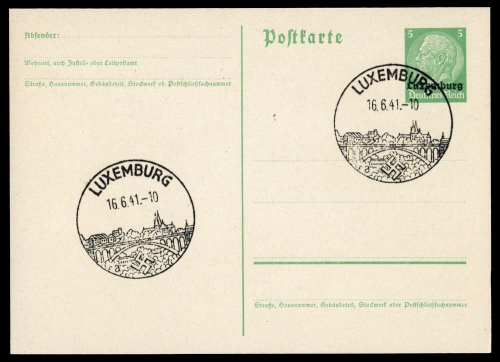 Deutsche Besetzung II. WK Luxemburg, P 2, Brief