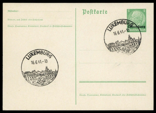 Deutsche Besetzung II. WK Luxemburg, P 2, Brief