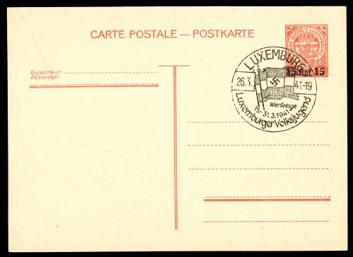 Deutsche Besetzung II. WK Luxemburg, Brief