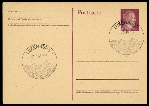 Deutsche Besetzung II. WK Luxemburg, Brief