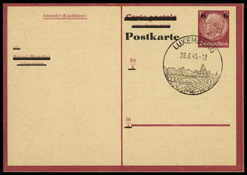 Deutsche Besetzung II. WK Luxemburg, Brief