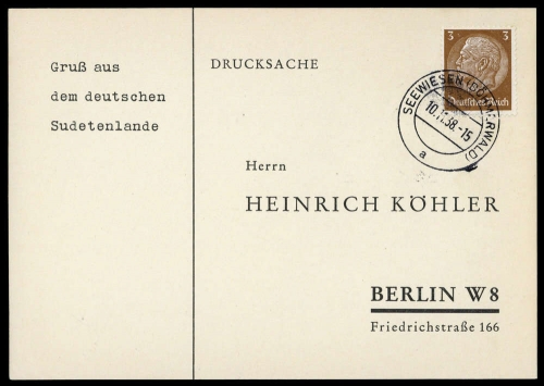 Sudetenland, Brief