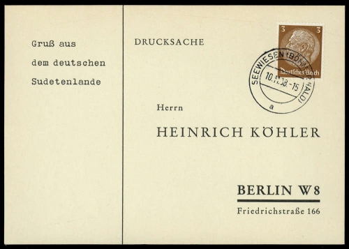 Sudetenland, Brief