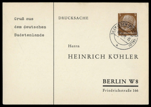Sudetenland, Brief