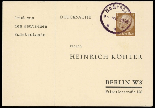 Sudetenland, Brief